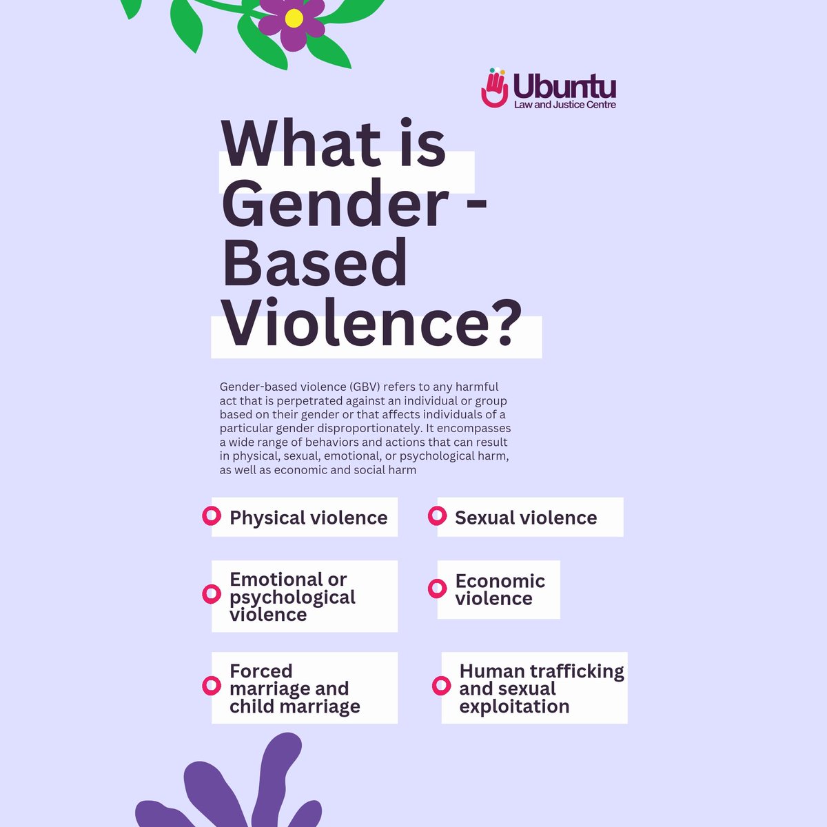 ubuntujustice's tweet photo. Let's start with the basics. What is gender-based violence?
#16DaysOfActivism
#UbuntuJustice https://t.co/fNfJiOKc92