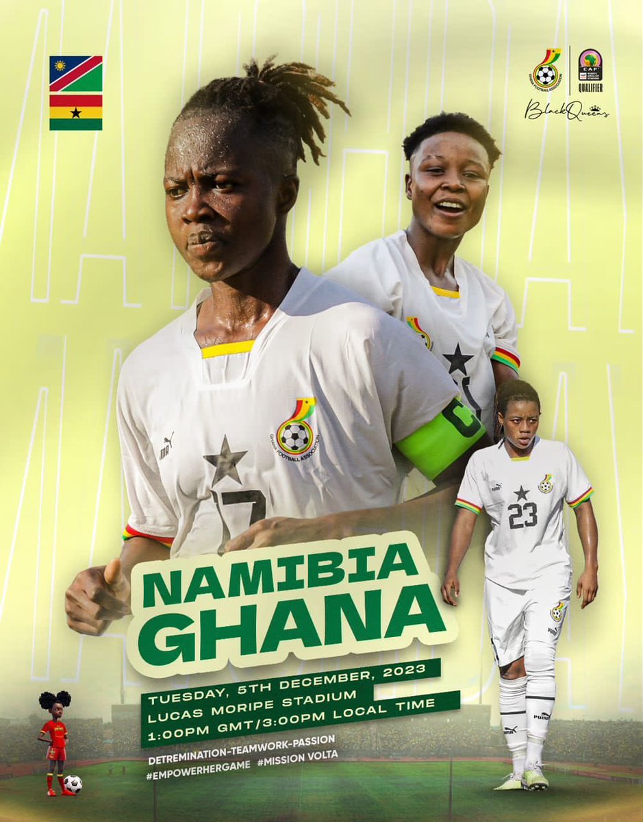 We’re at it again today in Pretoria 
The final hurdle 🔥🔥🔥🔥@GhanaWNT make us proud ❤️.

#WAFCONQualifiers 
#MissionVolta 
#ShineBlackQueens