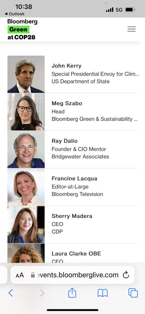 Bloomberg Green at COP28 is busy this morning - an exciting line up of speakers to be part of this morning. Not daunting at all.