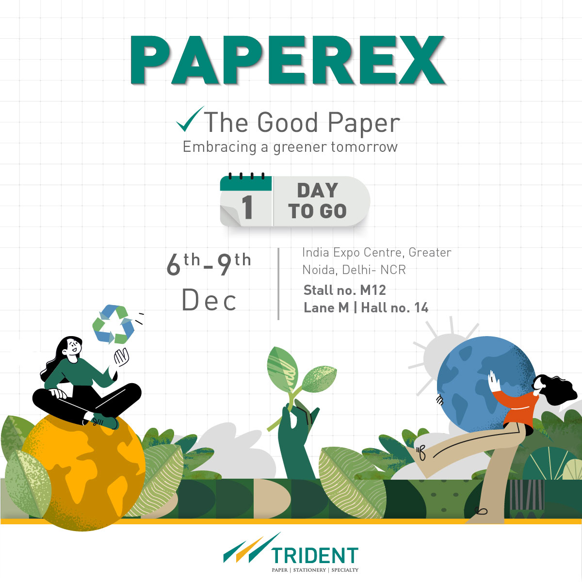 TridentGroupGLB's tweet photo. Just 1 DAY LEFT until the much-awaited PaperEx event! Join us for an unforgettable experience at the forefront of paper technology and innovation.
Our stall is a hub of innovation, knowledge, and networking opportunities.
See you there!
#tridentpaper #paperexpo2023 https://t.co/YwPqtxhofa