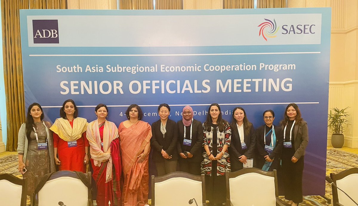 Discussing partnerships & collaboration for #regionalcooperation at the @sasecprogram meeting with #SouthAsian governments and dev partners @ADB_HQ @WorldBankSAsia @NDB_int @AIIB_Official @jica_direct_en