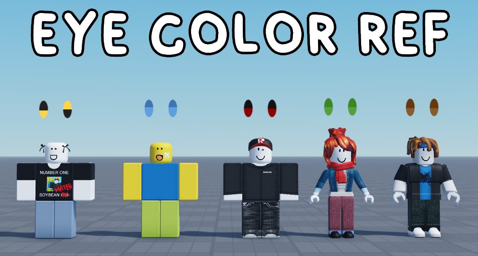 For fanartists! I thought this would be nice. Of course since they all have black roblox eyes it's totally up to interpretation, but this is how I imagine their eye color to be! #noobsquad