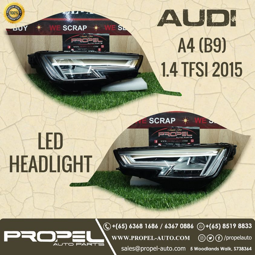 propelauto's tweet photo. Audi A4 B9 2016' LED Headlights available #ForSale 

Grabbers!! Ping us &amp; Adopt it for your car🚘🤗👇

#AudiA4B9 #A4Headlamps #A4B9 #LED #GenuineParts #OriginalCondition #ReusedParts #CyrstalClearlamps #SGCars #PropelAuto #Singapore #Audi #AudiParts #Headlight #Carlight #Light https://t.co/nD9mCtWtrU