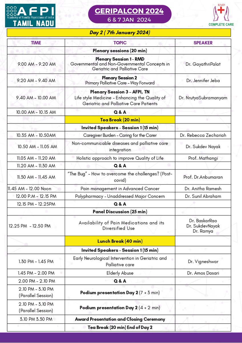 iapcsecretary's tweet image. Abstract submissions and registrations invited for GERIPALCON 2024.

#conference #palliativecare #abstractsubmissions #GeriatricCare