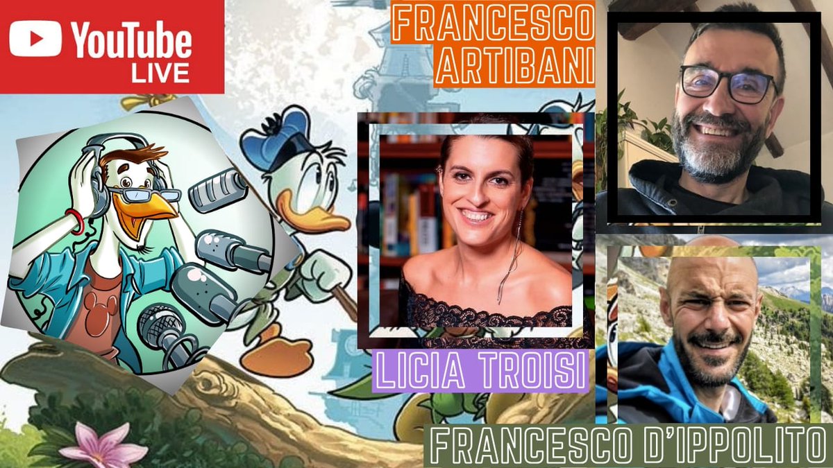 Ritorno a Ducktopia 🔴 LIVE
Il palco virtuale del The Fisbio Show ospiterà <a href="/troisi_licia/">licia troisi</a> <a href="/Artibani1/">Francesco Artibani</a> e <a href="/FrancescoDIppo8/">Francesco D'Ippolito</a> per una chiacchierata della loro ultima fatica pubblicata sulle pagine di <a href="/TopolinoIT/">Topolino Magazine</a> ❤️

▶️ Questa sera ORE 21
Link: youtube.com/live/LpIJsC1Uc… #Ducktopia