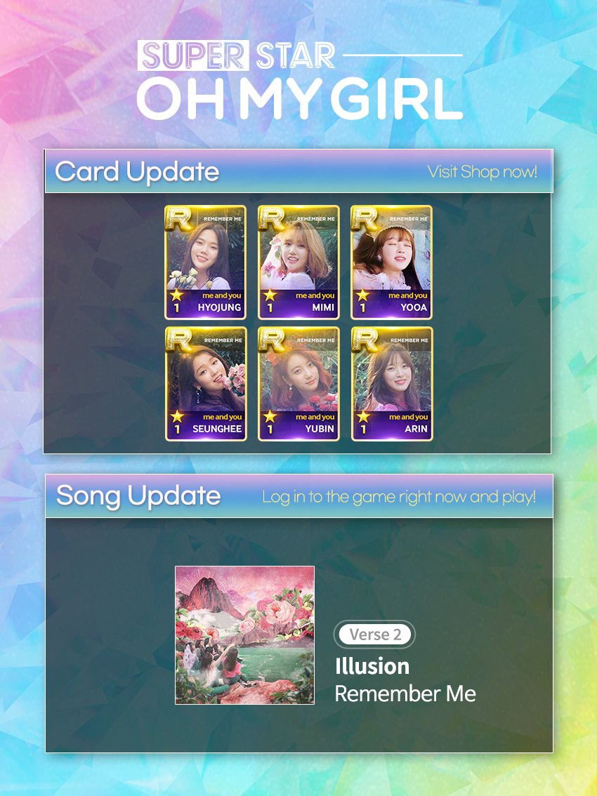 [🎹] #슈퍼스타오마이걸 업데이트! #SUPERSTAROHMYGIRL NEW UPDATE! 😘 OH MY GIRL - Illusion [Verse 2] 🎉 👉 bit.ly/46xxHPY 지금 #슈스옴 에서 플레이하세요! Play in #SSOM right now 🎶 #오마이걸 #OHMYGIRL