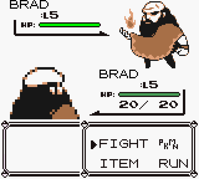 Day 7 of making indie game characters as gen 1 pokemon sprites! Can't believe it's been a week already!

Today we have #BradArmstrong from #LisaThePainful. I think he would be a Fighting/Fire type?

#LISA #LISArpg