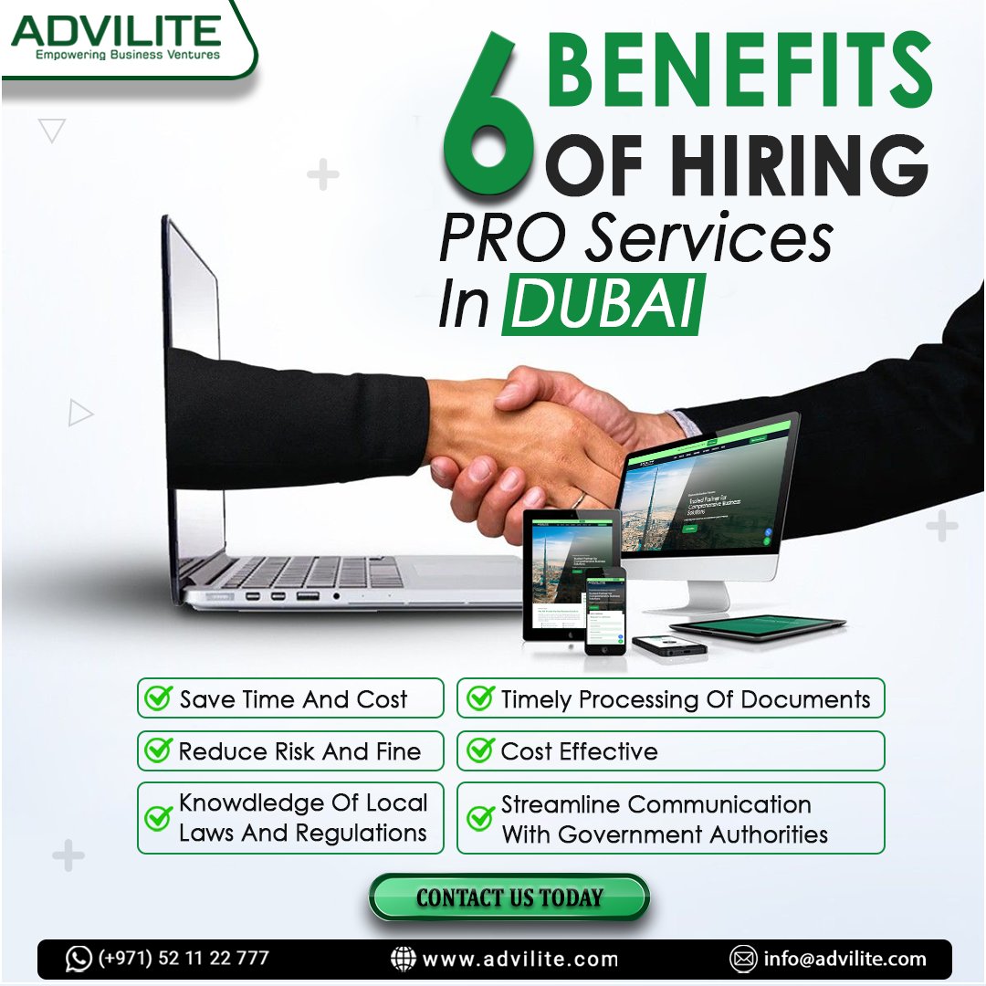 Experience the advantages of hiring PRO services in Dubai with Advilite. 
#advilite #PROServices #indubai #uaeservices #Benefits #proservicesdubai