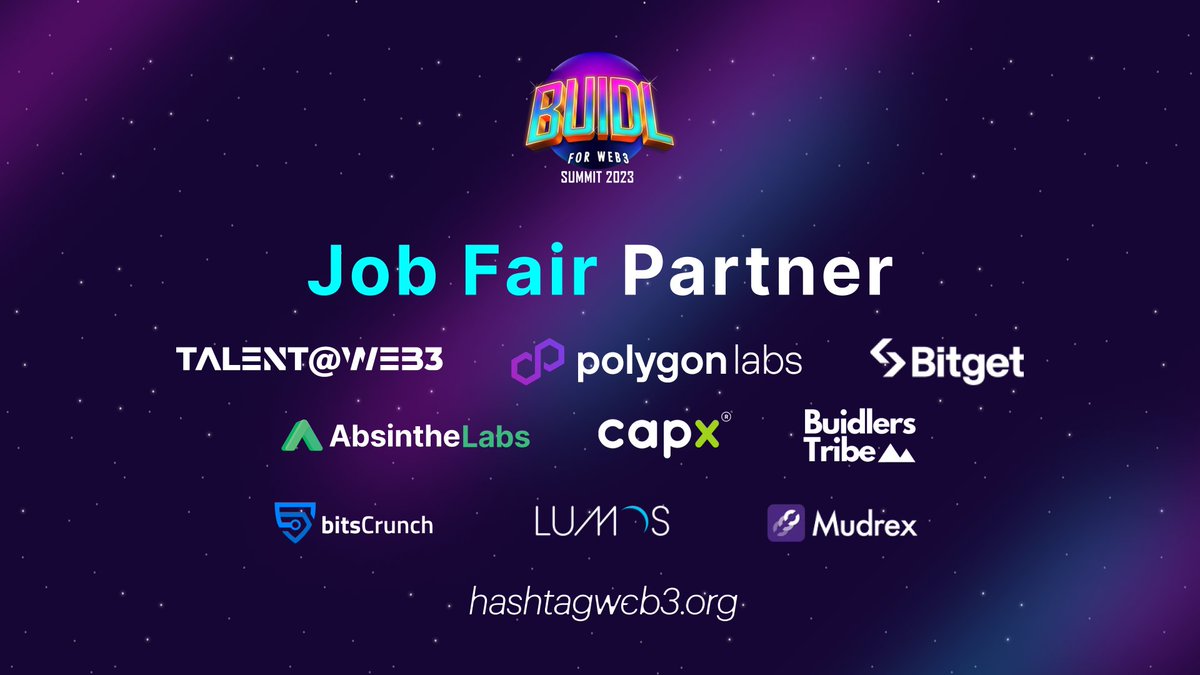 Katsumi3x's tweet image. Yesterday was incredible. #BuidlforWeb3 was a rollercoaster!

The turnout for the job fair was way better than expected, and we&apos;d love to thank the job fair partners who helped make the event a success!