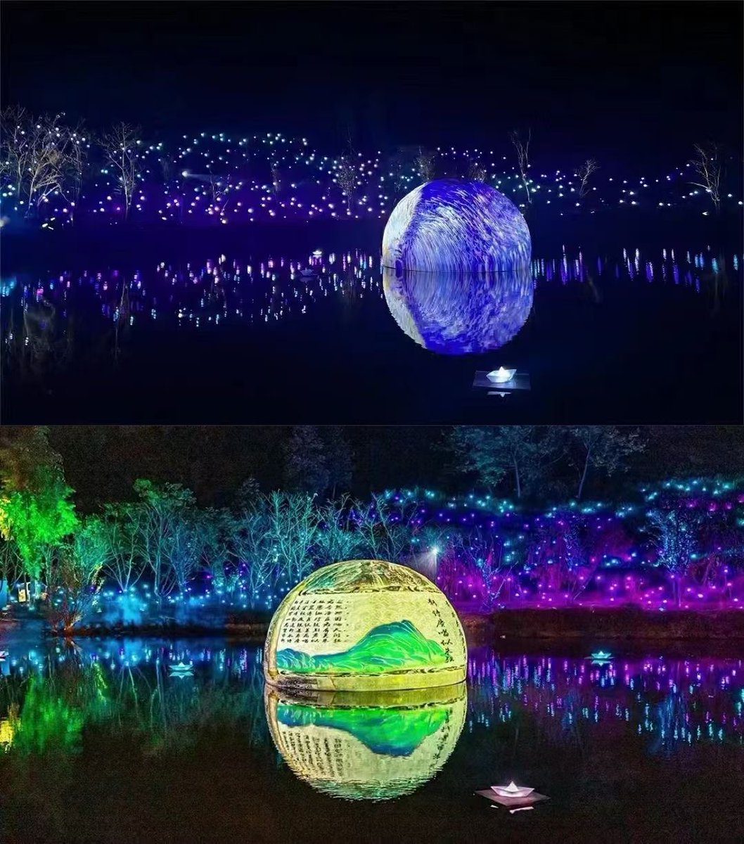 enlightv2015's tweet photo. #hecoos #Hirender Latest case: The Night Tour of North and South Lakes.
Taking the "Eight Scenes of Chanchuan" as elements, immersive performing arts, digital light and shadow, and scene interaction are used to redefine the "Eight Modern Scenes" of Chanchuan. https://t.co/poRbvrYHYZ