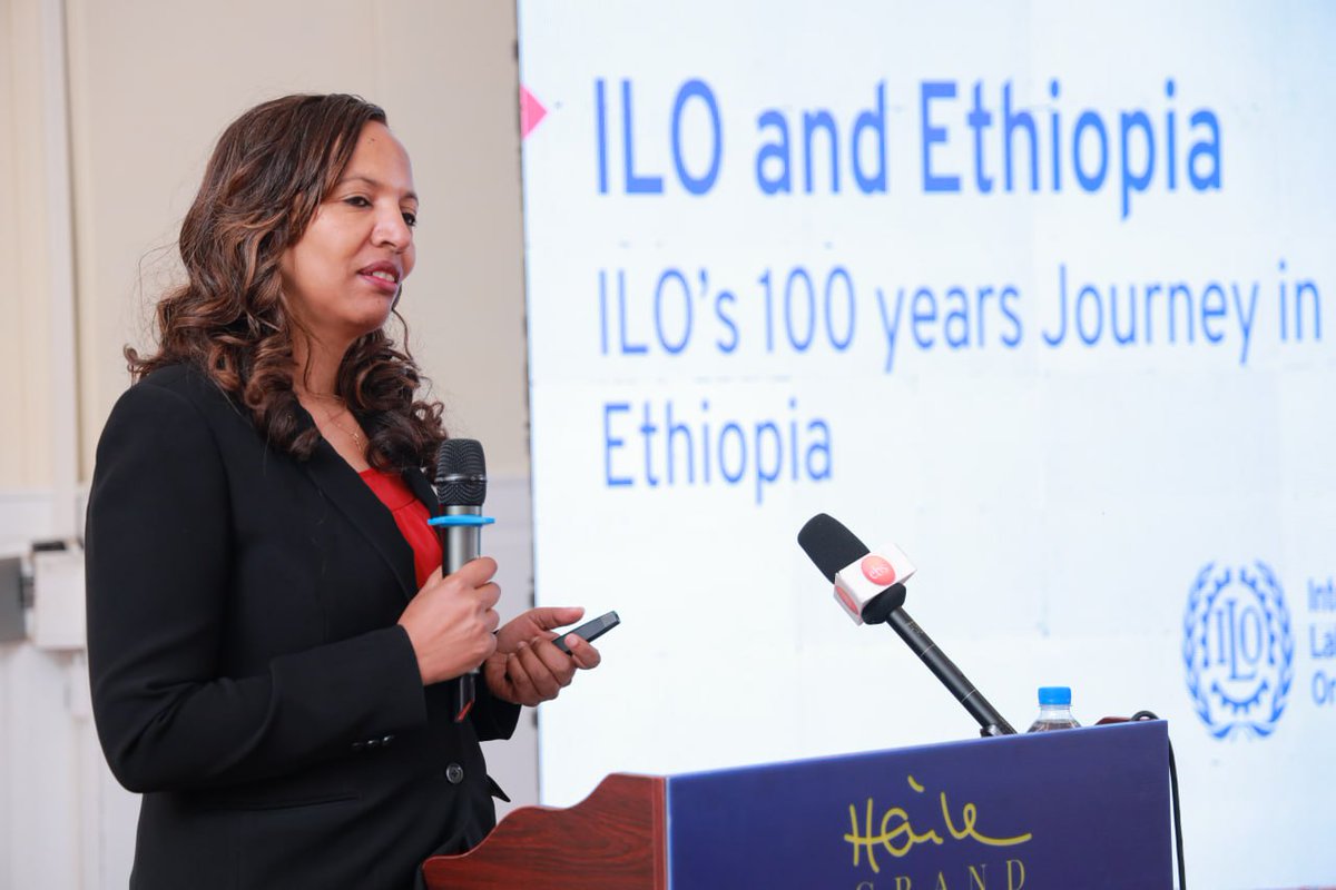 AddisIlo's tweet photo. As the 2nd day of the #NLC_2023 continues, @CFKidist , Manager of ILO's Apparel &amp; Textile Programme is presenting on: @ILO &amp; #Ethiopia's Collaboration for #DecentWork &amp; #SocialJustice

It is noted that coordination among ILO tripartite partners is key to advance social justice https://t.co/6Ctr0v5B05