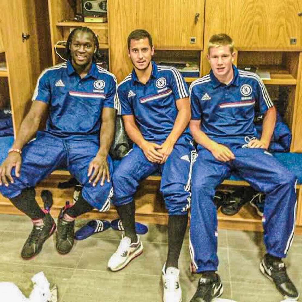 😁🔵 Lukaku, Hazard, De Bruyne during their Chelsea days! 🔙