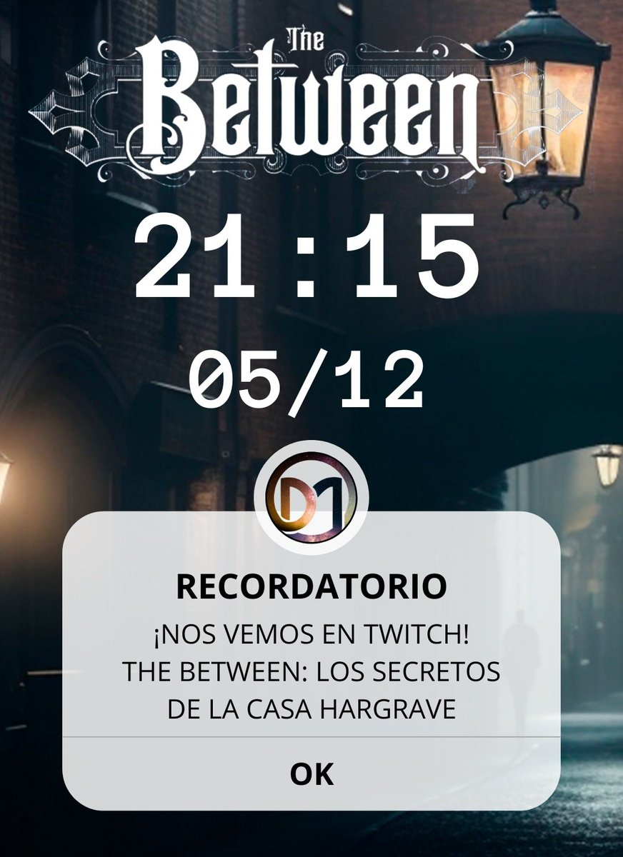 ¡Muy buenas, gentecita bonita! 🤗

‼️VUELVE EL ROL‼️

Esta noche, a las 21:15 🕘 vuelve #TheBetween 🖤 'Los secretos de la casa Hargrave' de @TheHillsPress 

Nos ponemos elegantes con @shirowhasi90 para asistir a una fiesta muy especial... 😈

¡El final está cerca, os esperamos!