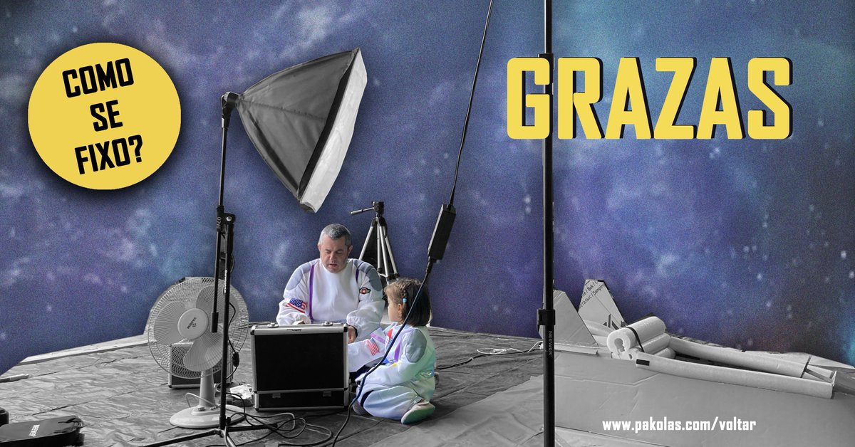 Se queredes ver un making of deste "Voltar" coa Ramona pequena, pola web anda pakolas.com/voltar

Grazas, grazas e grazas youtube.com/watch?v=t0v0Fb…

<a href="/sonarbore/">Sonárbore</a> <a href="/EdGalaxia/">Editorial Galaxia</a> 

Nuns días sairá a axenda, ata o día 10 non comeza o directo, mentres gozade da ponte festiva!