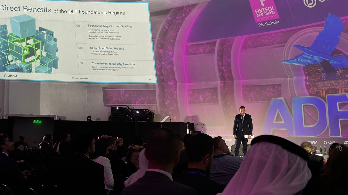 DIMA_DLT's tweet photo. 🚀 Honoured to present ADGM’s pioneering DLT Foundations Framework at #ADFinanceWeek. A big leap in regulatory clarity for #blockchain and #DLT. 

🔗 Dive deeper: https://t.co/wKpHNMfgGx 

#Crypto #Ethereum #Bitcoin #Cryptocurrency #Innovation #AbuDhabi #dltfoundations @ADGlobalMarket