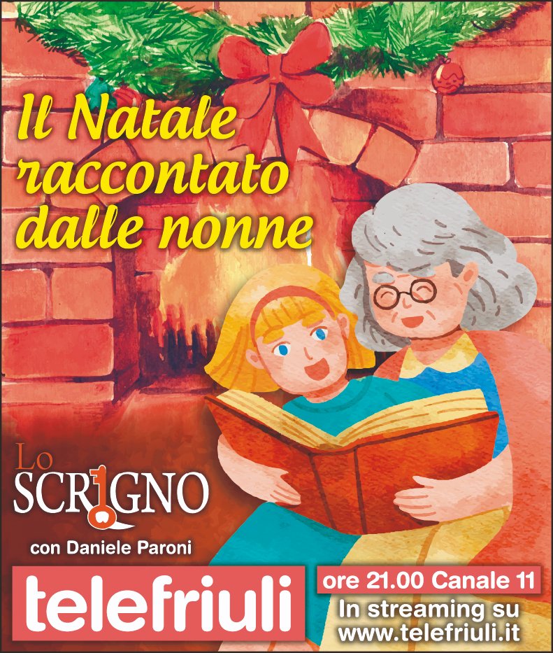 Telefriuli1's tweet photo. Buon martedì con #Telefriuli ❗️
▶️Diretta sul canale 11 del digitale terrestre
▶️Streaming su: https://t.co/DYALOjuu5k
▶️I programmi di oggi: https://t.co/RVfLKqKEjn
#scrigno #fvg #friuli #udine #natale https://t.co/biakBzflsD