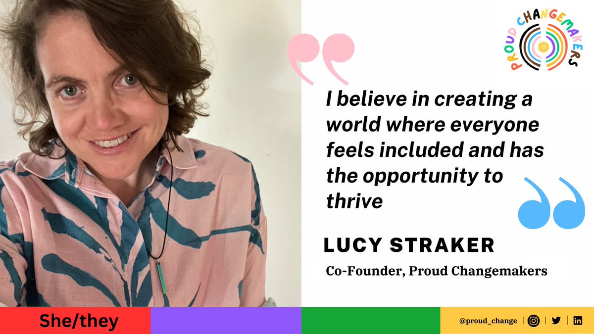 .@LucyS_Speaks (she/they) is Campaigns Manager at @Brakecharity. Lucy leads on their national campaigns for safer roads and advocating for road victims. Lucy is also a public speaker/trainer on inclusive workplaces with a focus on LGBTQIA+ inclusion. #ProudChangemaker