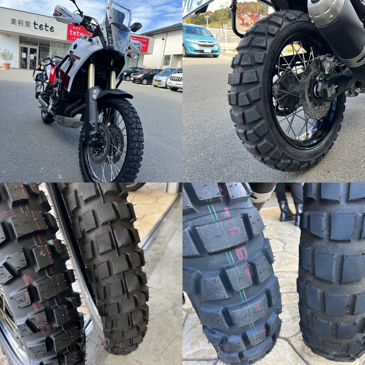 YSP_yamaha's tweet photo. TENERE700、タイヤ交換依頼頂きありがとうございました(^^)純正ピレリから、ミシュランのアナキーワイルド、今回はブリヂストンのAX41へ(^^)感想聞くのが楽しみです。

#tenere700 #ax41 #タイヤ交換 #ysp筑紫 https://t.co/Vx0meeD9gF