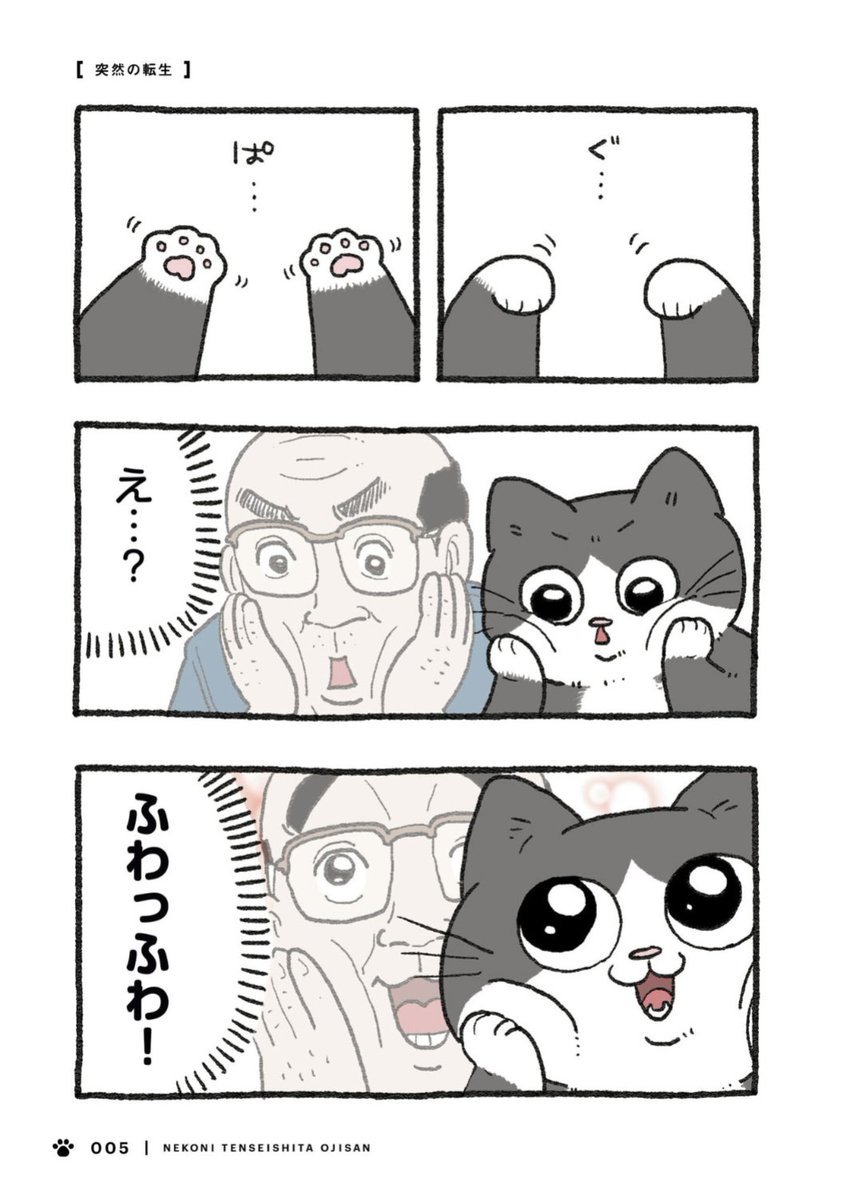 yajima_en's tweet photo. ねこに転生したおじさんが「プンちゃん」と名付けられて可愛がられるまで🐱（👨）

1/7 https://t.co/VMvMUvOBrr