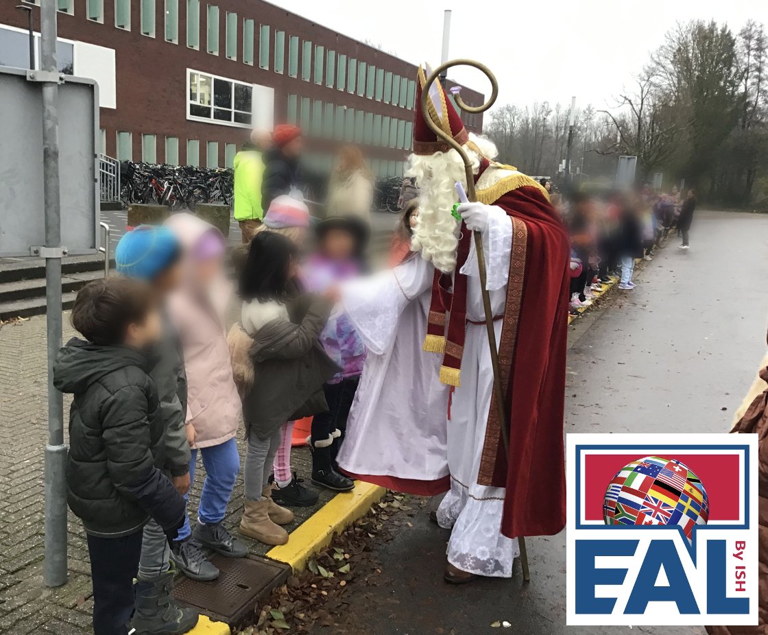 ISH_EAL's tweet photo. At #ISH today, #Sinterklaas has arrived in style with his #Piets to help us #celebrate Sinterklaas. We wish everyone a very happy Sinterklaas Day! https://t.co/P10Jz0Ij0R