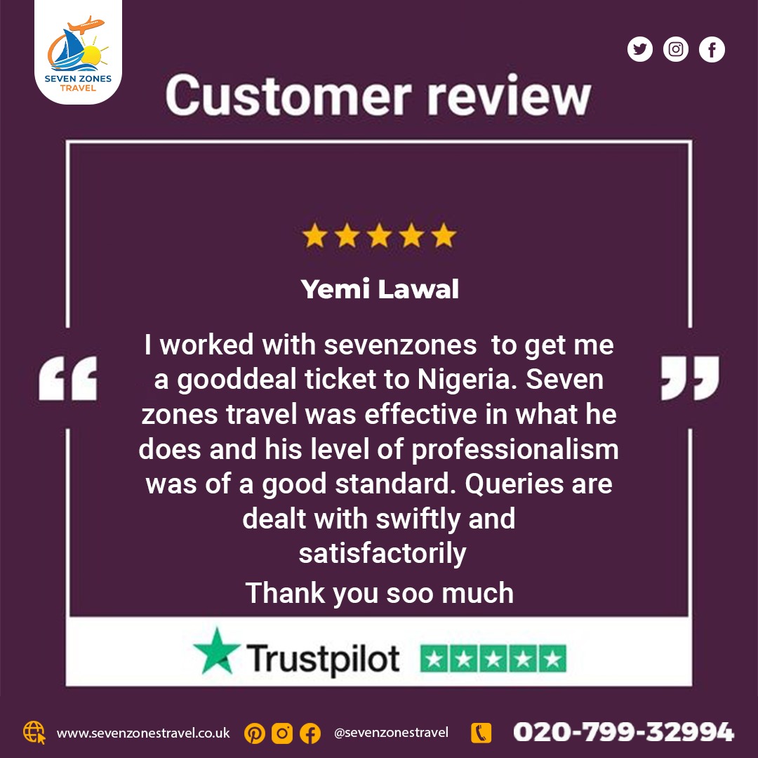 𝐂𝐮𝐬𝐭𝐨𝐦𝐞𝐫 𝐑𝐞𝐯𝐢𝐞𝐰
Hear it from the experts - our valued customers! 🌟 Check out the latest 'Customer Reviews' and discover why they love us. Your feedback matters!
☎️: +442079932994
#TravelDeals #FlightDiscounts #EconomicalAirfare #BestFlightPrices #DiscountedTravel