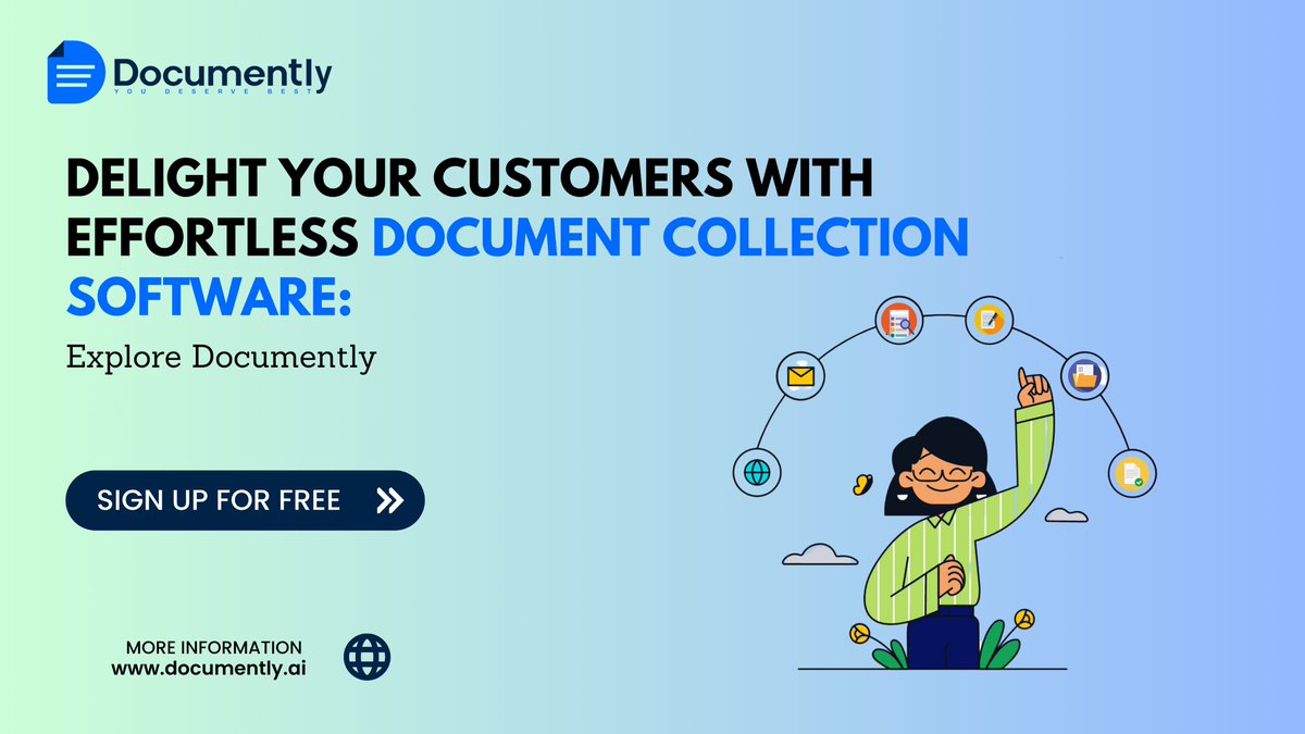 Documently_AI's tweet photo. Unlock the power of seamless document management and collection with Documently. Elevate your customer experience and streamline your workflows effortlessly.

Sign up for free: https://t.co/Bh9bFY2svk

#effortless #Automation #management #CustomerSuccess #workflow https://t.co/F9aIUH2dro