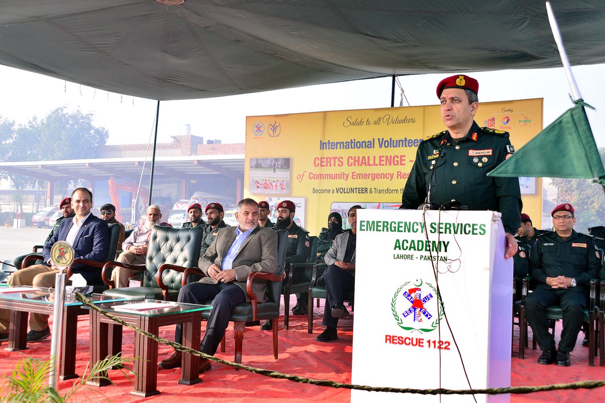 pesrescue1122's tweet photo. The Secretary ESD, Dr Rizwan Naseer formally inaugurated the challenge 7th International Volunteer Day CERTs Challenge here at ESA, Lahore. Dr. Rizwan Naseer welcomed all CERTs including a team from China.
#certschallenge #volunteerday #volunteerday2023 #CommunityStrongerTogether https://t.co/iMbv1KOqUH