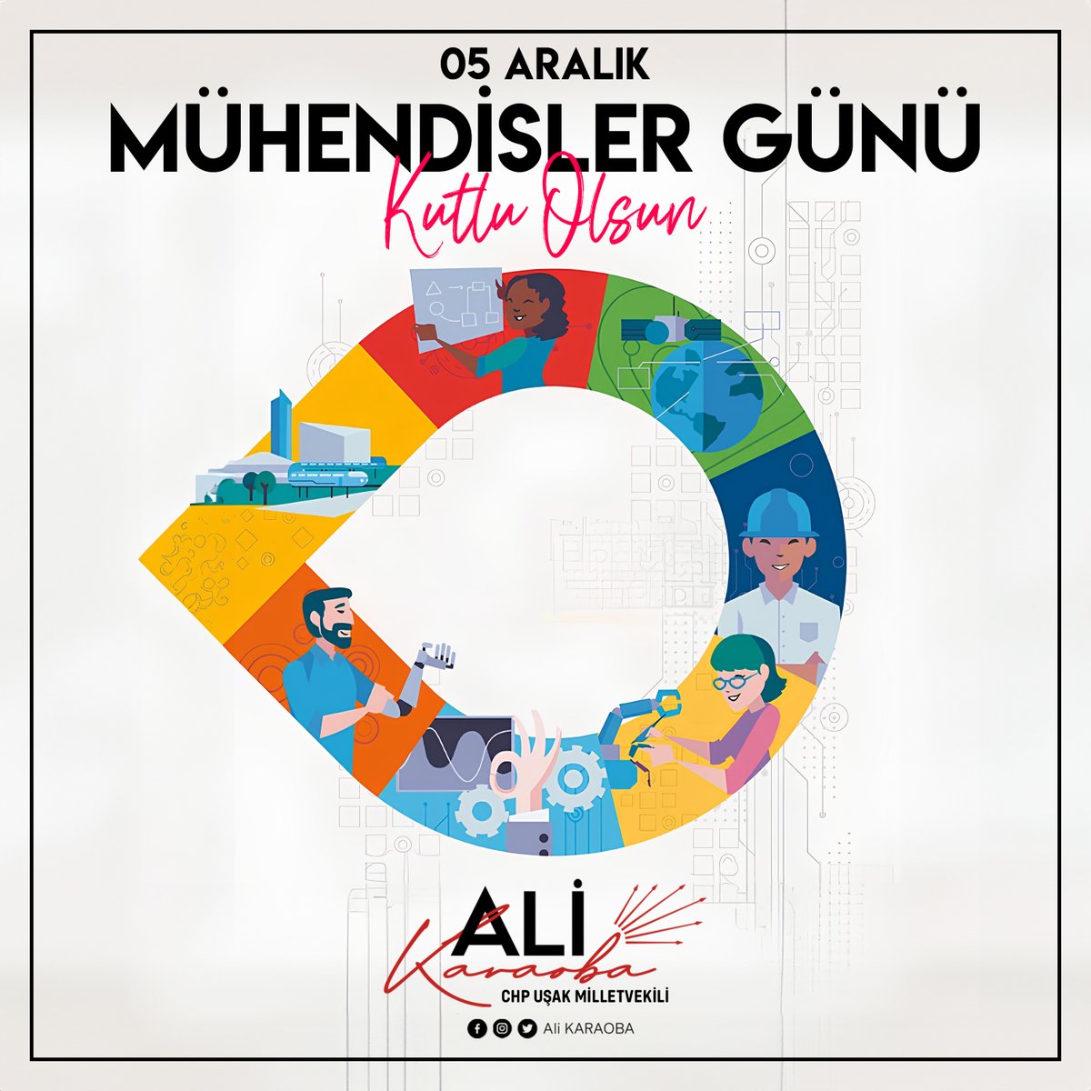 Yaşamımızın her alanında emekleriyle var olan, hayatımızı kolaylaştırmak için çalışan ve üreten tüm mühendislerimizin Mühendisler Günü'nü kutlarım.

Paha biçilemez emeği ve dürüst alın teriyle ülkemiz için çalışan ve istihdam bekleyen tüm mühendislerimiz için de mücadelemiz