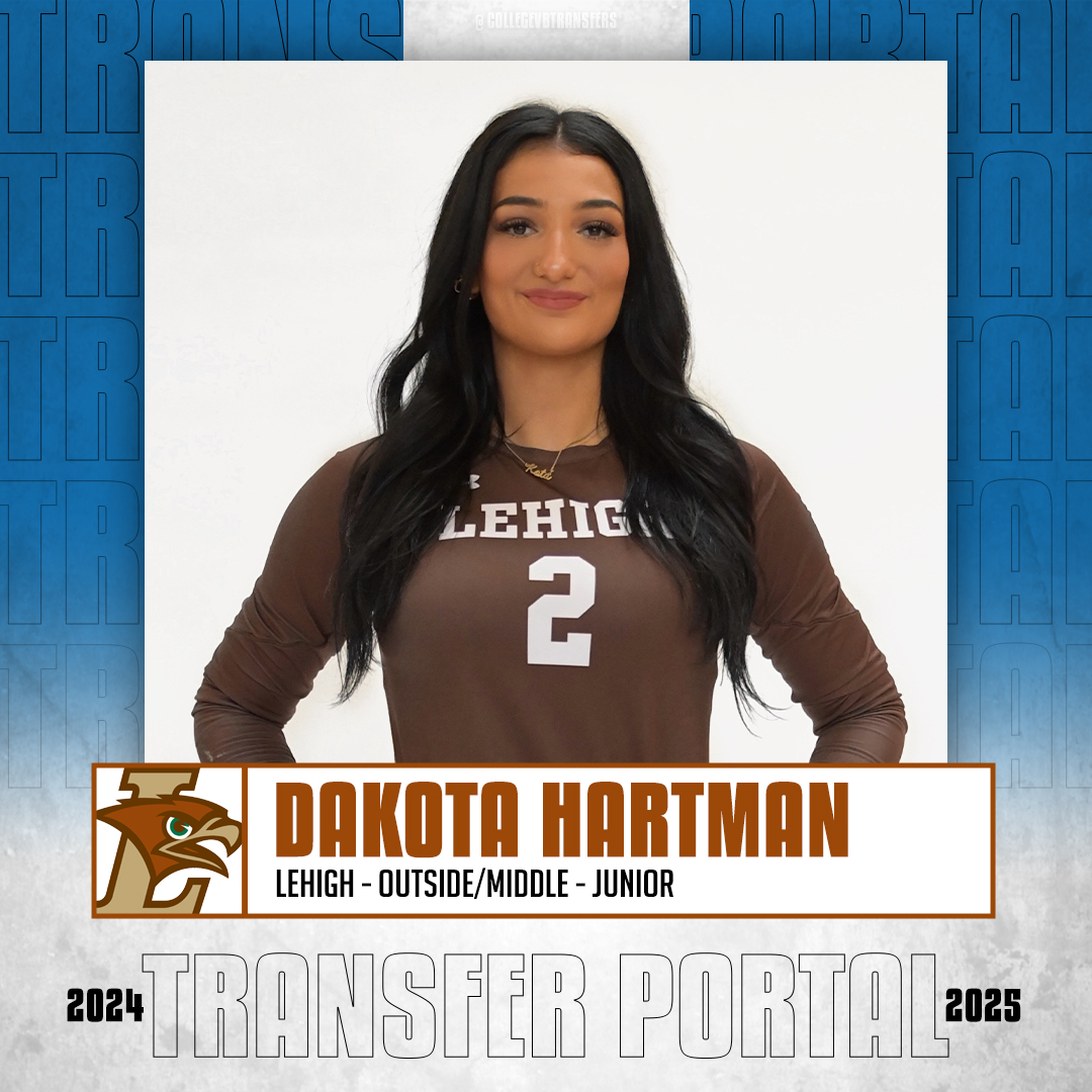 𝗜𝗻 𝗧𝗵𝗲 𝗣𝗼𝗿𝘁𝗮𝗹

✏️: Dakota Hartman
🏐: Outside/Middle
🎓: Junior
📍: Lehigh

#CollegeVBTransfers | #NCAAWVB