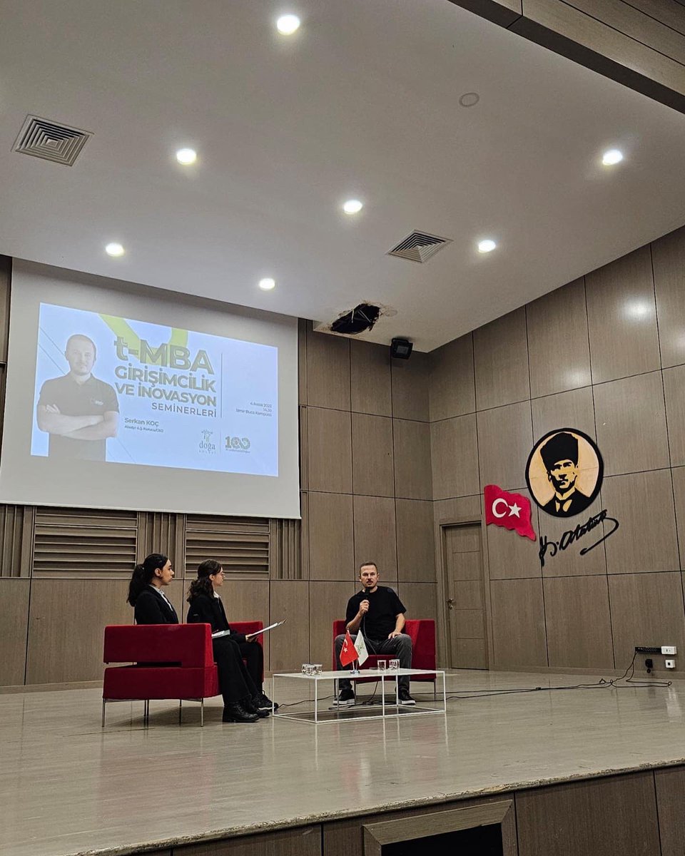 dogakolejibuca's tweet photo. 📈🎯 t-MBA Girişimcilik ve İnovasyon Seminerleri kampsamında kampüsümüzde Alastyr A.Ş. kurucusu Serkan Koç'u ağırladık. 
Değerli katkılarından dolayı kendisine teşekkür ederiz.✨️💐 @KvancBarlas @duygu_oy_ @Melahatsengul1 @DogaOkullari https://t.co/oFH1Uu24j1