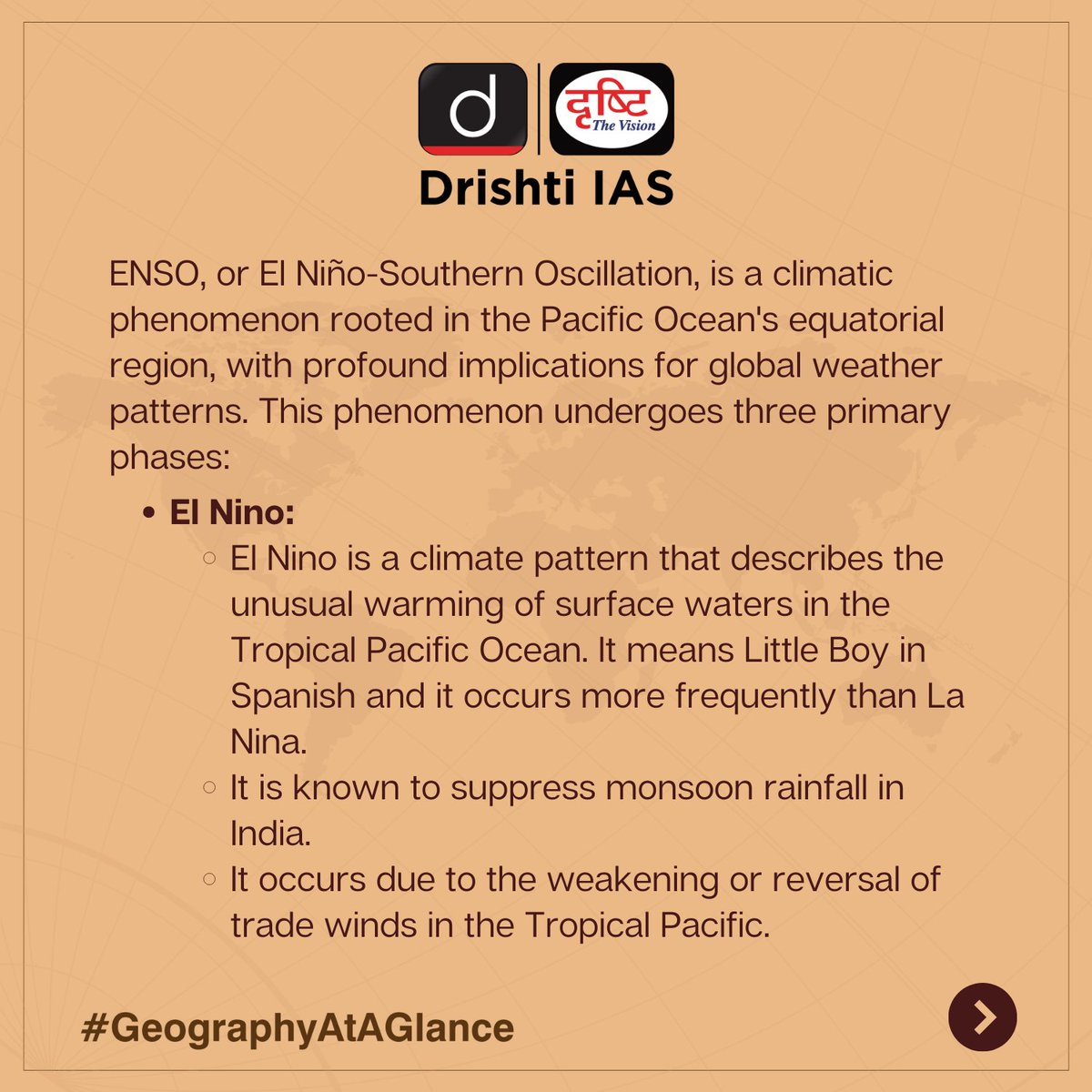 drishtiiaseng's tweet photo. #GeographyAtAGlance is all about exploring the earth and the human societies spread across it. Learn to look beyond horizons with this engaging subject!
#DrishtiGuideToGS #Geography #Environment #Earth #Maps #UPSC #IAS #PCS #Prelims2024 #DrishtiIAS #DrishtiIASEnglish https://t.co/b7AqGPpFBm
