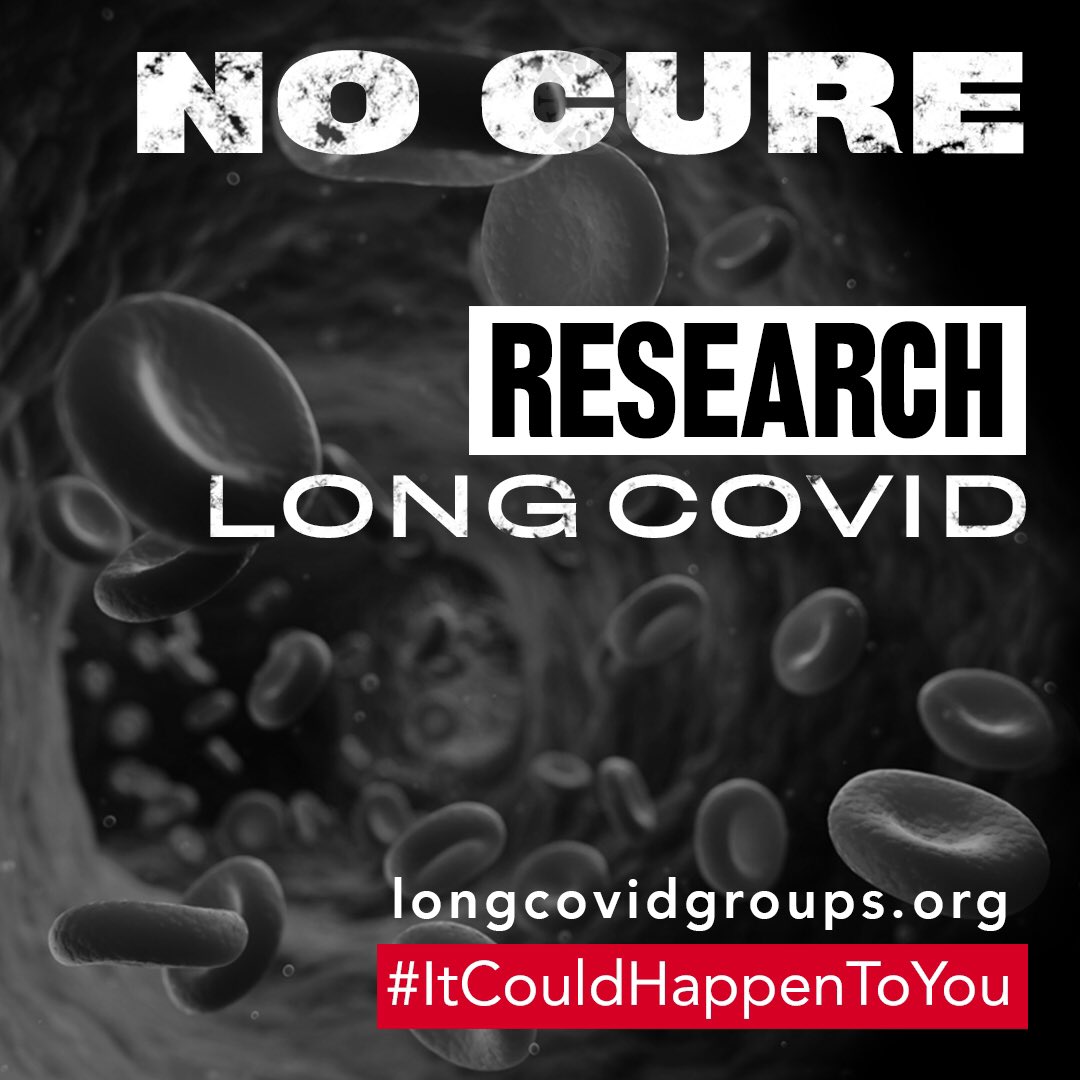 There is NO CURE FOR LONG COVID #ResearchLongCovid 

Anyone Can Get Long Covid 
#ItCouldHappenToYou 

The only sure way to prevent #LongCovid is #DontGetCovid