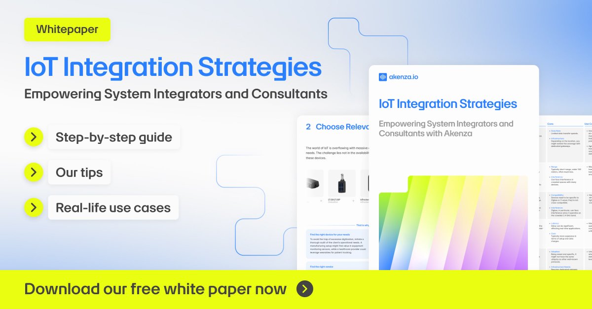 Our white paper on IoT Integration Strategies is your go-to guide to unlock the power of #IoT. 💡 Whether you're a seasoned pro or just starting your journey, we offer insights to drive your success.  📥 Download the full white paper here: akenza.io/white-papers/i…
