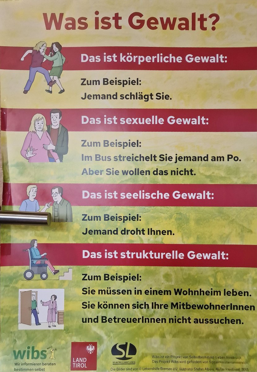 IntegratioTirol's tweet photo. Was ist #Gewalt? 
Auf unserer Webseite werden unter https://t.co/alYfE1AYjb 16 Fälle von Gewalt an Frauen mit Behinderung vorgestellt. 

Dabei entsteht immer wieder die Frage: Ist das überhaupt "Gewalt"? JA - weil Gewalt viele Gesichter hat (siehe Bild)
#orangeTheWorld https://t.co/g3nleEM4Wy