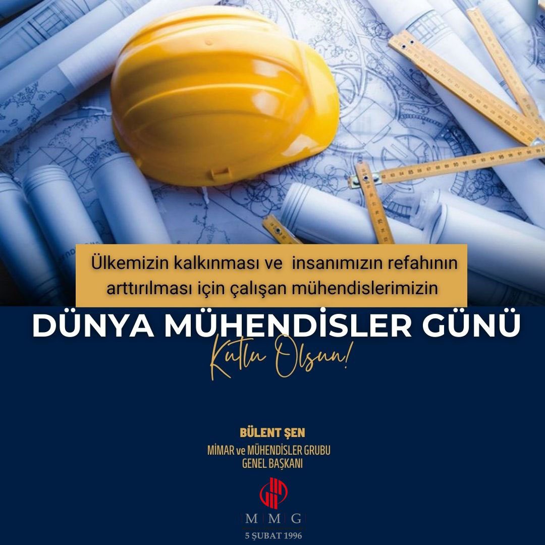 Ülkemizin kalkınması ve insanımızın refahının arttırılması için çalışan mühendislerimizin #dünyamühendislergünü kutlu olsun.