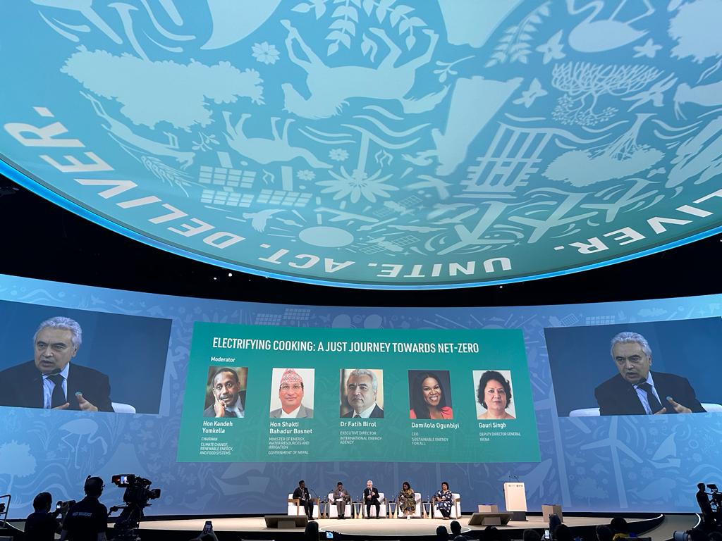 🔴Now happening at #COP28 , the launch of the @GeccoHQ with our partners <a href="/UKMECS/">Modern Energy Cooking Services</a> <a href="/EnergyAlliance/">Global Energy Alliance for People and Planet</a> and EnDev opens with a panel including our CEO <a href="/DamilolaSDG7/">Damilola Ogunbiyi</a> as well as <a href="/KYumkella/">Hon. Kandeh Yumkella</a> <a href="/fbirol/">Fatih Birol</a> <a href="/GauriYSingh/">Gauri Singh</a> &amp; He Shakti Basnet of Nepal