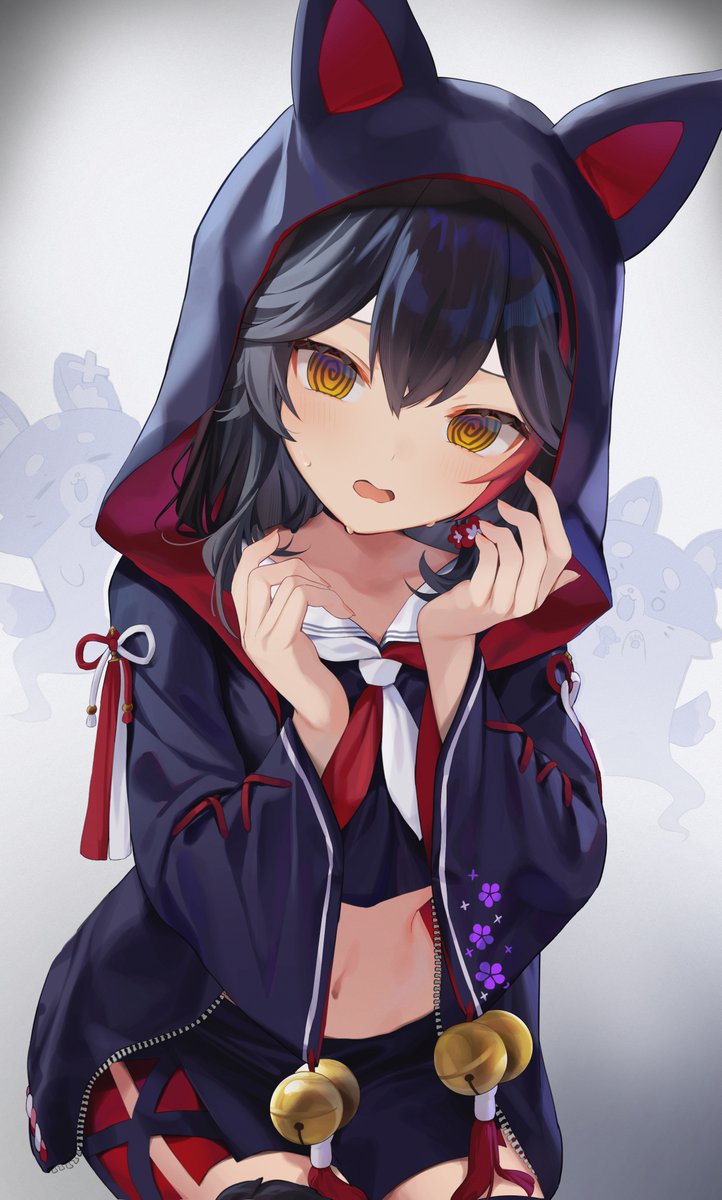 大神ミオ 「何かいる… #みおーん絵」|せとかねのイラスト