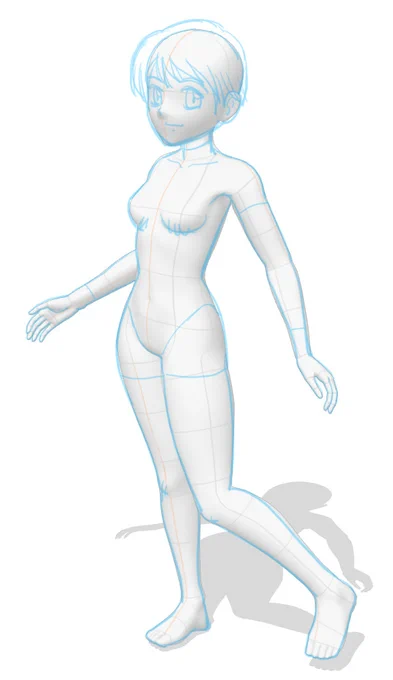 クリスタ3Dモデル練習さらに続き。これは今年の10月くらいのもの。これくらいのポーズなら普通に描けよといいたくなるが…。これはペン入れまでで止まっている。