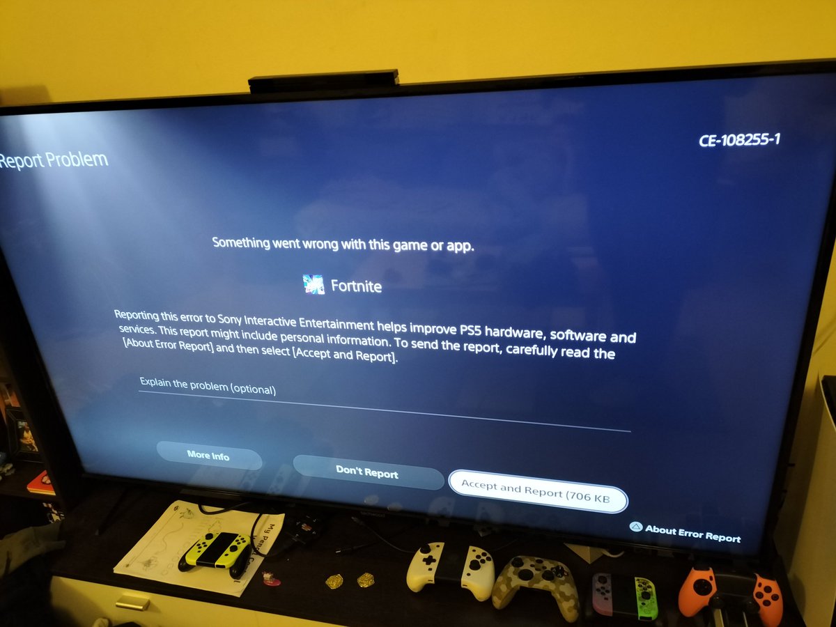 4655Scott's tweet photo. @FortniteStatus my son hasn't been able to play since chapter 5 started. Every time he tries to log in it just crashes, on PS5, Switch and PC, but my other son and I can log in and play. Quick look online will show that many players are having this issue, when will it be fixed? https://t.co/O7Y7png6Kz