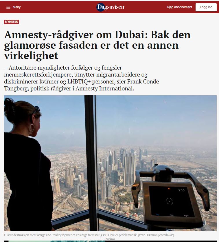 🧵– Dubai har lykkes med å tiltrekke enorme antall turister, ofte gjennom betalte samarbeid med ulike aktører som samarbeider med influencere. Disse har bidratt til å vise fram Dubais glamorøse fasade, samtidig som de mindre attraktive aspektene ved emiratet ... ⤵️🇦🇪 #COP28