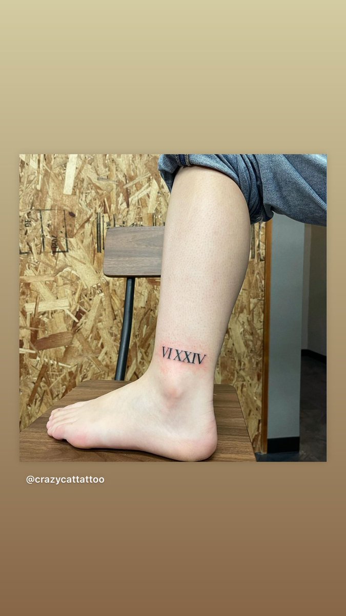 ローマ数字✏️ #tattoo #タトゥー #刺青 #tattoogirl #タトゥー女子 #刺青女子 #静岡 #三島市 #三島 #伊豆 #沼津市  #富士市 #富士宮市 #裾野市 #御殿場市 #熱海市 #伊東市 #crazycattattoo #彫爪猫, image size:675x1200