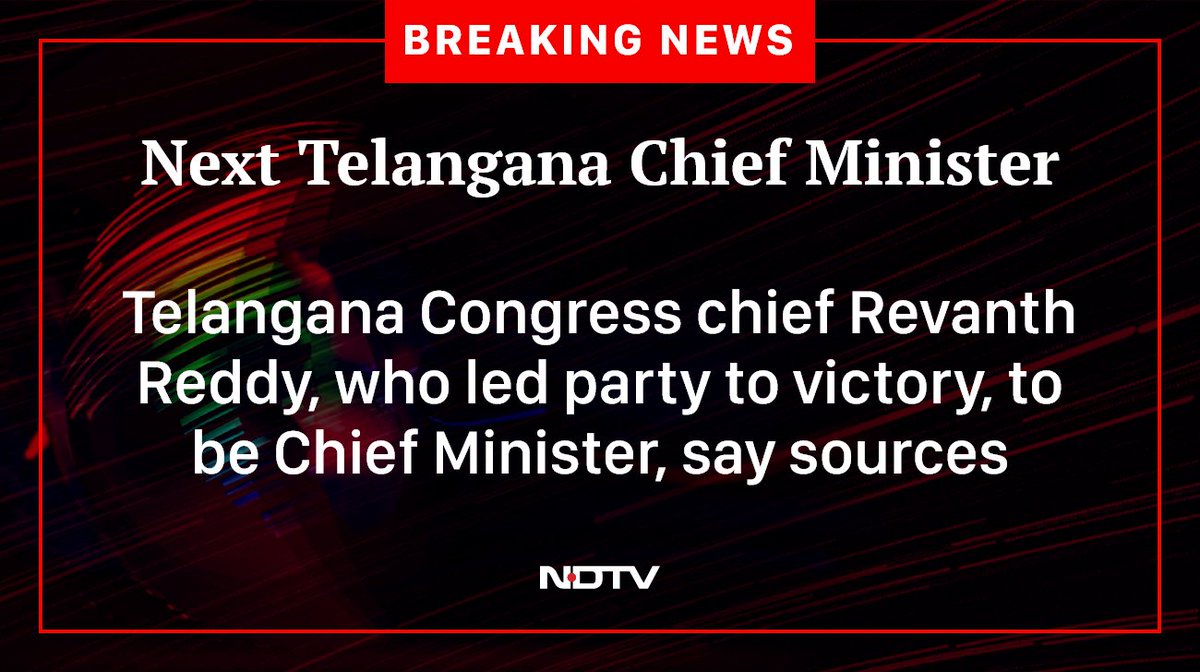 ndtv's tweet photo. #Telangana #RevanthReddy https://t.co/mvRJVMdKi2
