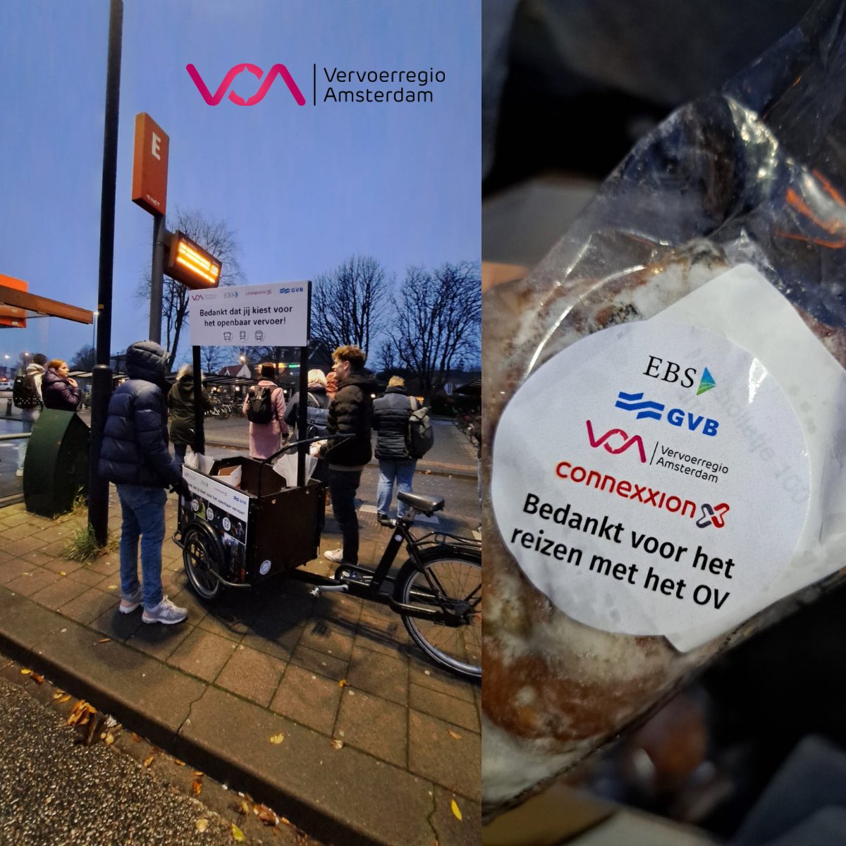 Vervoerregio (@vervoerregio) on Twitter photo 𝗨𝗶𝘁𝗱𝗲𝗲𝗹𝗮𝗰𝘁𝗶𝗲𝘀 𝗼𝗽 𝗢𝗩-𝘀𝘁𝗮𝘁𝗶𝗼𝗻𝘀
Als extra blijk van waardering worden er op geselecteerde locaties i/d regio aan reizigers seizoensgebonden lekkernijen uitgedeeld. Dit is een initiatief van <a href="/Vervoerregio/">Vervoerregio</a>, in samenwerking met #Connexxion, #EBS & #GVB. 𝗨𝗶𝘁𝗱𝗲𝗲𝗹𝗮𝗰𝘁𝗶𝗲𝘀 𝗼𝗽 𝗢𝗩-𝘀𝘁𝗮𝘁𝗶𝗼𝗻𝘀
Als extra blijk van waardering worden er op geselecteerde locaties i/d regio aan reizigers seizoensgebonden lekkernijen uitgedeeld. Dit is een initiatief van <a href="/Vervoerregio/">Vervoerregio</a>, in samenwerking met #Connexxion, #EBS & #GVB.