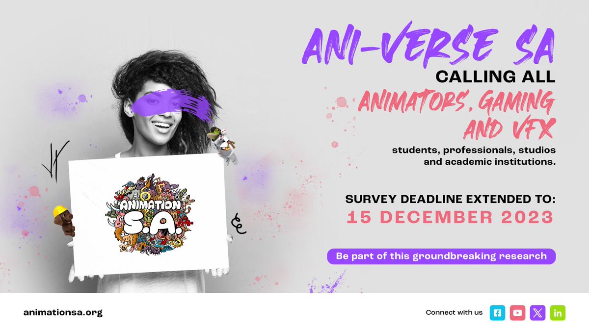 The clock is ticking! Fellow people in animation, gaming, and VFX, we're closing in on the final day of our survey. Your input matters – be the voice that shapes the future! Join the movement: buff.ly/47olfBx   Prizes are up for grabs :) #JointheAni-verse #Animationsa