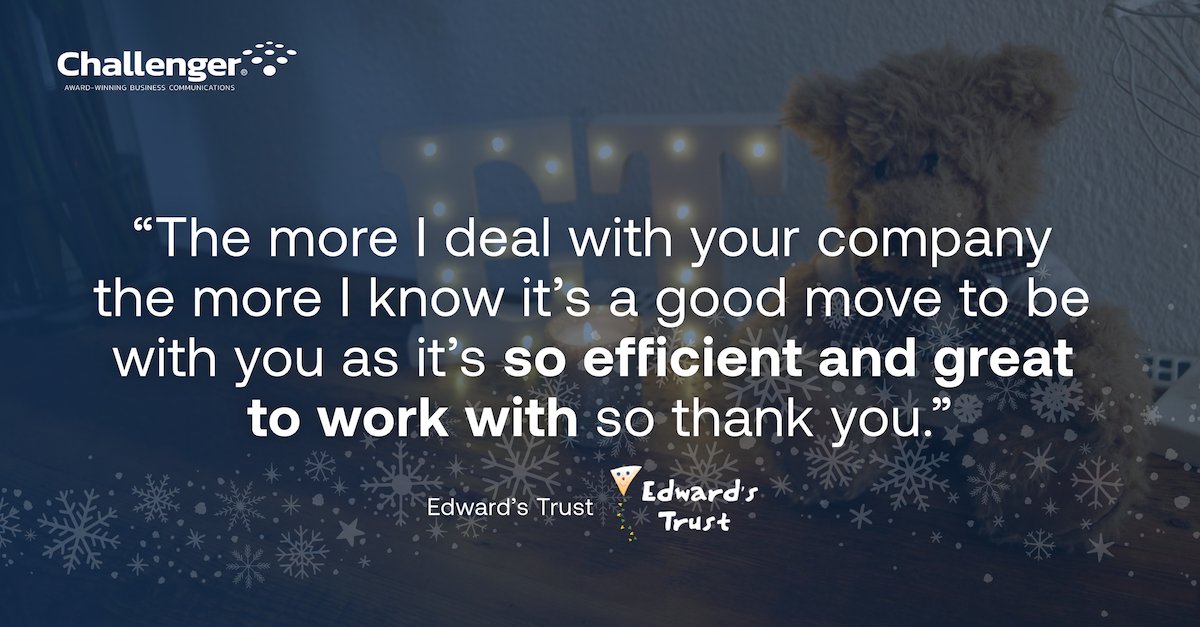 Some brilliant feedback from one of our valued customers!

We pride ourselves on our #customerservice, and as one of our customers, you will always have access to support from our dedicated team.

Do you want to be supported by a business that values you?

challenger-mobile.co.uk/contact/