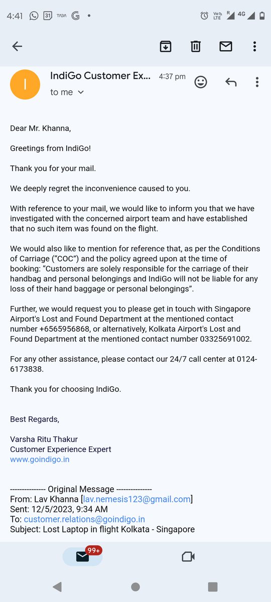 lav_khanna's tweet photo. So @IndiGo6E , can we say that the staff does not clear seat pockets before departure ? https://t.co/gh6YQczOcE
