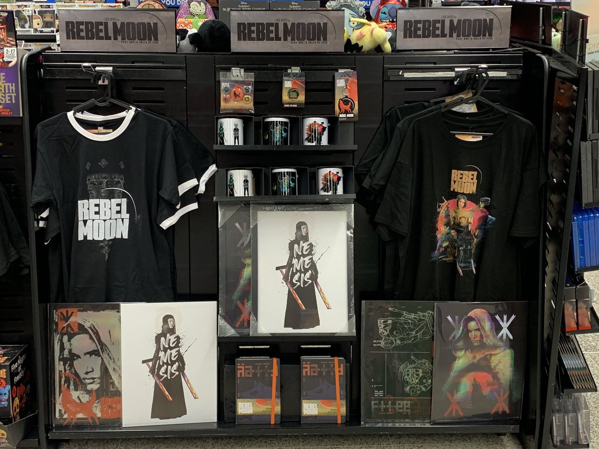 hmvburton's tweet photo. Rebel Moon merchandise in store now! Come down to grab yours now 🌙 https://t.co/X9FxUbgvpE
