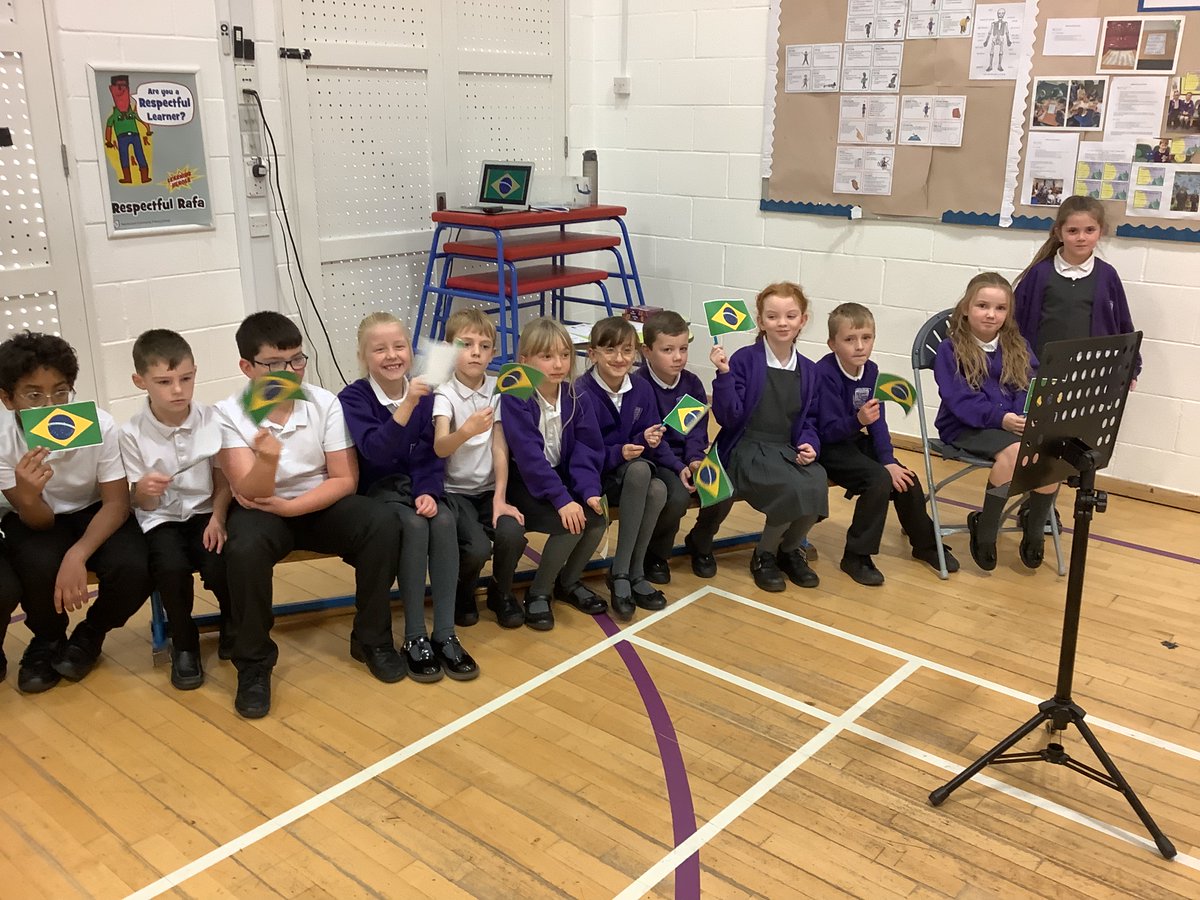 NCPS_Year_4's tweet photo. Class Brazil completed their own assembly last week all about Brazil! They were all amazing, confident and very brave. Well done to every child! https://t.co/y6SBTWXz1d