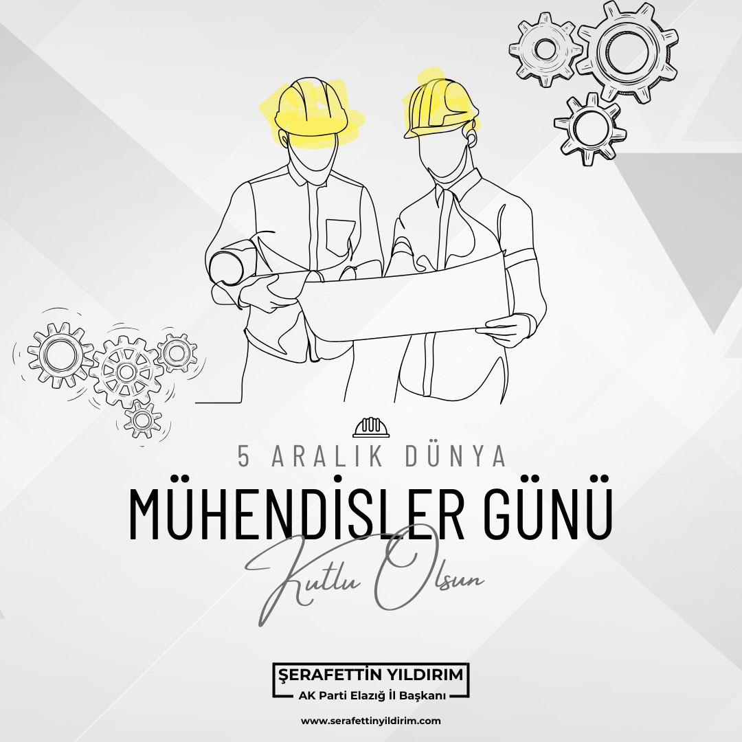 Geleceği tasarlamak için özveriyle çalışan kıymetli mühendislerimizin 5 Aralık Dünya Mühendisler Günü kutlu olsun.

#DünyaMühendislerGünü