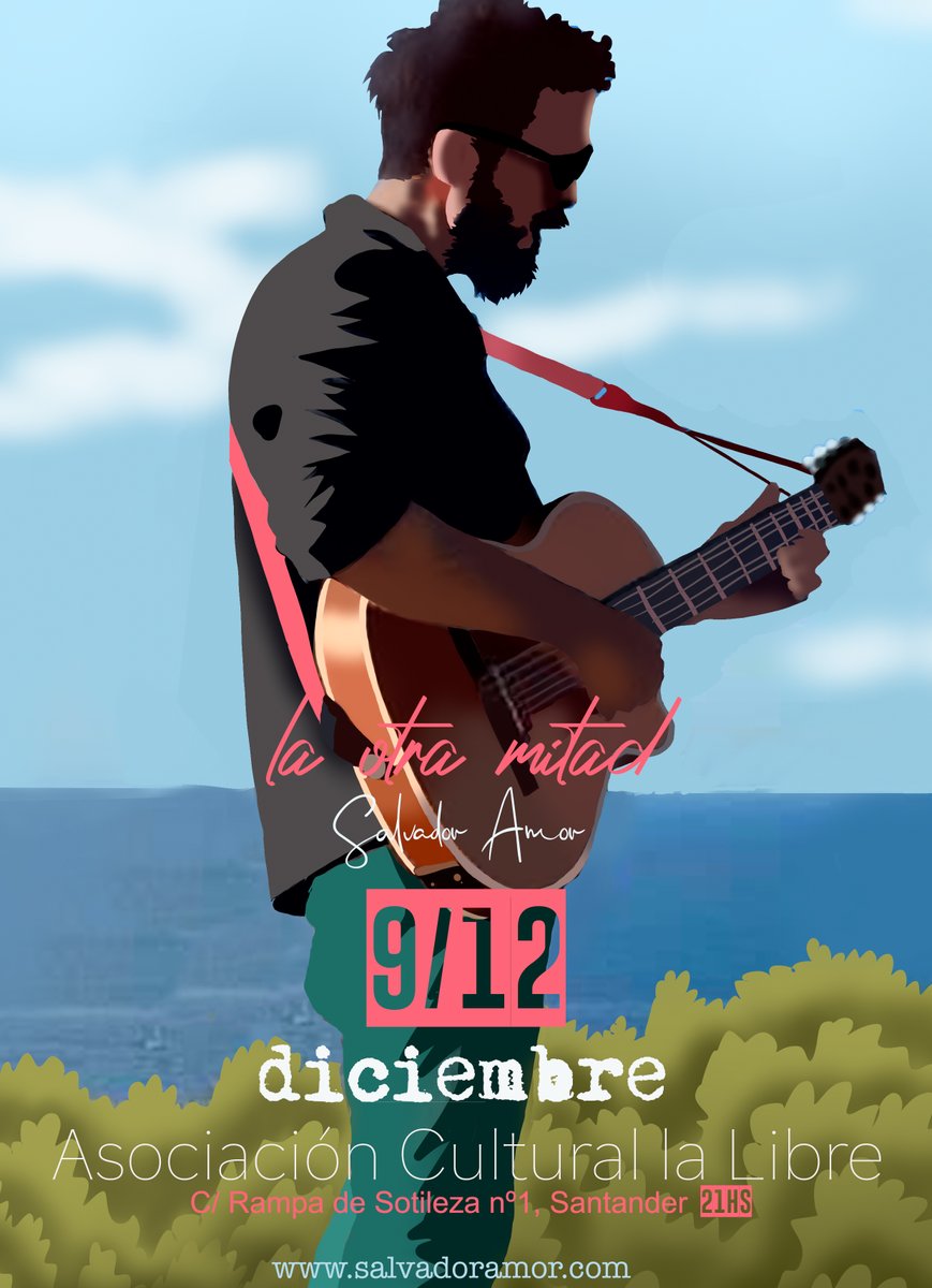 SALVADORAM0R's tweet photo. Esté fin de semana #santander y #Palencia 
Sábado 9 Asociacion Cultural La Libre 21hs Santander
Domingo 10 La ruina Mundo Raro 14hs Cervera De Pisuerga https://t.co/zWLduFaWHc